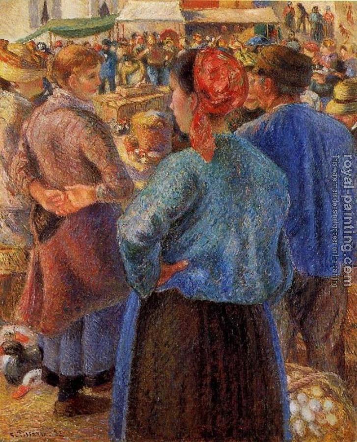 Camille Pissarro : The Poultry Market at Pontoise